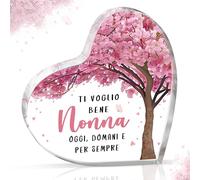Gleevara Regalo Nonna, Regalo Nonna Compleanno - Bellissima Targa Acrilica Regalo per la Nonna con Belle Frasi, Regalo Nonna Natale, Idee Regalo dei Nipoti alla Nonna, Regalo Festa dei Nonni