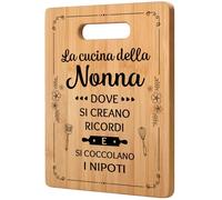 Gleevara Regalo Nonna, Regalo Nonna Compleanno - Tagliere Utile in Bambù, Regali Speciali dai Nipoti per la Nonna, Regalo Nonna Cucina, Regali Festa dei Nonni