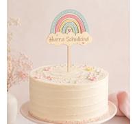 Gleevio Decorazione per torta in legno, per l'inizio della scuola | Decorazione per torta per l'inizio della scuola, decorazione per torta per l'inizio della scuola, 1° classe