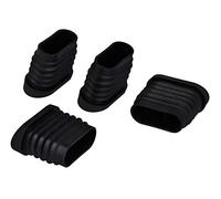 GleitGut 4 tappi lamellari ovali per gambe oblique in plastica, inclinati da 0 a 20°, colore nero (38 x 20 mm)