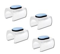 GleitGut - Piedini per Sedia Cantilever in PTFE Trasparente per Tubi tondi da 23 a 25 mm 4 Pezzi