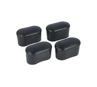 GleitGut Set di 4 tappi per tubi ovali, 40 x 20 mm, colore: nero