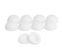 GleitGut Tappi di copertura per viti a testa bombata bianchi, 10 pezzi, tappi per viti per davanzale (diametro esterno: 10,5 mm, diametro interno: 7 mm, altezza: 5,0 mm)