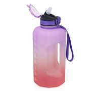 GLEKGLEK Motivational 2.2L Water Bottle, Borraccia Palestra Grande con Motivazionale Marcatori di Tempo, Bottiglia Acqua A Prova di Perdite per Palestra, Scuola, Escursionismo