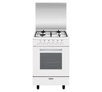 Glem Gas A554MX6 Cucina A Gas 53x50, 4 Fuochi, Forno Elettrico, Bianco, A