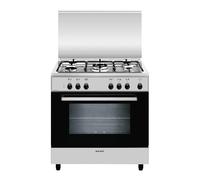 Glem Gas A855EI cucina Elettrico Nero, Acciaio inox