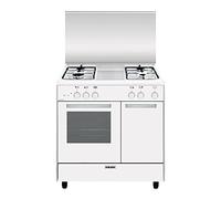 Glem AR854GX Cucina da accosto cm. 80 x 50 - bianco 4 fuochi - 1 forno a gas - portabombola - Classe energetica: A