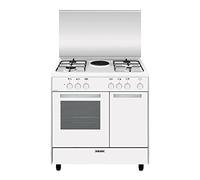Glem AR856EX Cucina da accosto cm. 80 x 50 - bianco 4 fuochi - piastra elettrica - forno elettrico - portabombola - Classe energetica: A