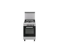 Glem Gas Cucina a Gas 4 Fuochi Forno Elettrico con Grill Larghezza x Profondit 53x50 cm Classe energetica A con Coperchio colore Inox - AE55MI Linea Alpha
