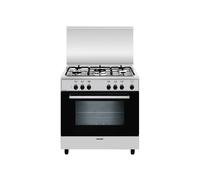 Glem Gas A855EI cucina Elettrico Nero, Acciaio inox