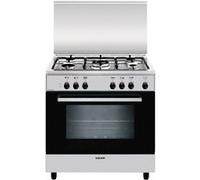 Glem Gas A855EI cucina Elettrico Nero, Acciaio inox