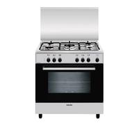 Glem Gas A855EI cucina Elettrico Nero, Acciaio inox
