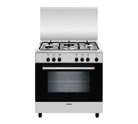 Glem Gas A855EI cucina Elettrico Nero, Acciaio inox