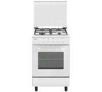 Glem Gas Cucina gas 4 zone Forno elettrico ALPHA AE55MXF3 Bianco Classe A
