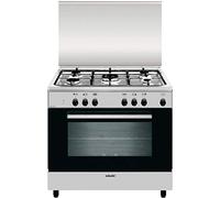 Glem AN965EI Cucina cm. 90 x 60 - inox 5 fuochi - 1 forno elettrico - Classe energetica: A