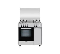 Glem AS854GI Cucina da accosto cm. 80 x 50 - inox 4 fuochi - 1 forno a gas - stipetto - Classe energetica: A