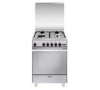 Glem U664VI Cucina da accosto cm. 60 x 60 - inox 4 fuochi - 1 forno a gas - Classe energetica: A