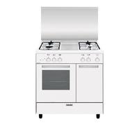 Glem AR854GX Cucina da accosto cm. 80 x 50 - bianco 4 fuochi - 1 forno a gas - portabombola - Classe energetica: A