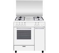 Glem AS854GX Cucina da accosto cm. 80 x 50 - bianco 4 fuochi - 1 forno a gas - stipetto - Classe energetica: A