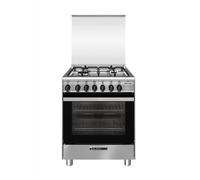 Glem Cucina a gas SPECIALISTA SA66IX 4 fuochi 60x60 cm Forno elettrico Inox Classe A