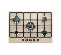 Glem Gas GT755SA Piano Cottura 5 Fuochi a Gas 70 cm (1 Bruciatore Tripla Corona) colore Sabbia