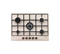 Glem Gas GT755SA Piano Cottura 5 Fuochi a Gas 70 cm (1 Bruciatore Tripla Corona) colore Sabbia