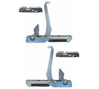 Glem Gas - Kit 2 cerniere 155 x 22 mm. complete di 2 portarulli per porta forno con doppio vetro - KCF2195