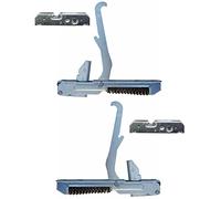 Glem Gas - Kit 2 cerniere 170 x 22 mm. complete di 2 portarulli per porta forno con doppio vetro - KCF2193
