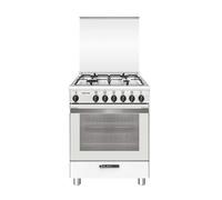 Glem Gas SA664VWH Cucina a Gas 60x60Cm 4 Fuochi, Forno a Gas, Colore Bianca