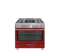GLEM GAS ST965MRS CUCINA CON FORNO ELETTRICO 104LT Rosso