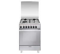 Glem U664MI Libera installazione Gas A Acciaio inossidabile - Cucina (Piano cottura, Acciaio inossidabile, Manopola, Frontale, Gas, Sinistra)