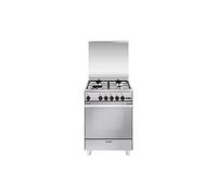 Glem U664VI Cucina da accosto cm. 60 x 60 - inox 4 fuochi - 1 forno a gas - Classe energetica: A