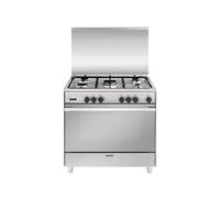 Glem UN965VI Cucina cm. 90 x 60 - inox 5 fuochi - 1 forno a gas - Classe energetica: A