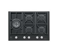 Piano Cottura GV75TXBK a Gas 5 Fuochi Gas Colore Nero