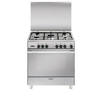 Glem U865VI Freestanding Gas A Acciaio inossidabile cooker - Cookers (Freestanding cooker, Acciaio inossidabile, Rotary, Front, Gas, Middle)
