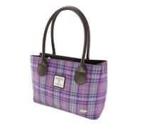 Glen Appin Borsa classica Harris Tweed - LB1003 - Cassley, Col 146 Viola Menta Multicolore