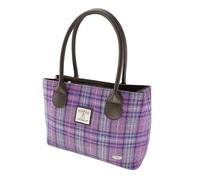 Glen Appin Borsa classica Harris Tweed - LB1003 - Cassley, Col 146 Viola Menta Multicolore, Medium
