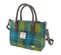 Glen Appin Borsa Tote Harris Tweed - LB1228 Brora, Col 114 Blu Mare Verde, L