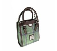Glen Appin Harris Tweed 'Keltie' - Mini borsa tote con tracolla rimovibile, 139 Stewart verde, s