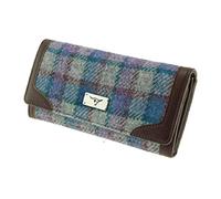 Glen Appin Harris Tweed LB2000 - Borsetta pieghevole da donna, colore: blu e grigio