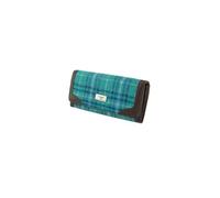 Glen Appin Harris Tweed LB2000 - Portafoglio pieghevole da donna, colore 145 verde acqua e blu