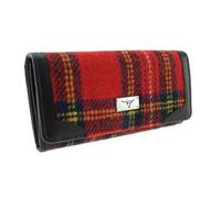 Glen Appin Harris Tweed LB2000 - Portafoglio pieghevole da donna, Colore 24 Rosso, S, S