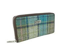 Glen Appin Harris Tweed LB2100 - Borsa grande con cerniera, Colore 122 Turchese, L, Classico