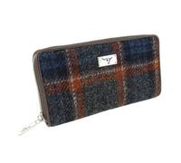Glen Appin Harris Tweed LB2100 - Borsa grande con cerniera, Colore 127 Grigio/Ruggine, Tasca