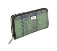 Glen Appin Harris Tweed LB2100 - Borsa grande con cerniera, Colore 139 verde sbiadito, L, Casual