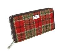 Glen Appin Harris Tweed LB2100 - Borsa grande con cerniera, Colore 141 Rosso/Verde, L, Casual