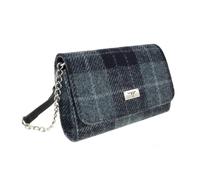 Glen Appin Harris Tweed 'Strathy' Portafoglio Borsa a Spalla, 95 Grigio a quadri, Small