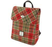 Glen Appin Harris Tweed 'Tummel' Mini Zaino, Col 141 Rosso Verde, S