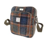 Glen Appin Of Scotland Harris Tweed Borsa da viaggio per il corpo, Col 127 Grigio/Ruggine Check, m