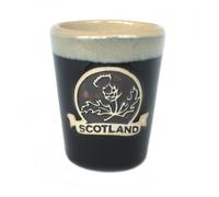Glen Appin Shot Cup Stoneware Scotland 1.5 fl oz(44ml) (Thistle - Black)